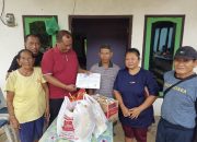 Koheri Balon Wakil Bupati Lamteng Berikan Bantuan Sembako  Kepada Warga Kampung Rama indra Yang Terkena Musibah Kebakaran