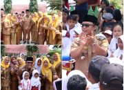 Dukung Pemenuhan Gizi Anak, Bupati Ardito Bagikan Susu Di SDN 3 Buyut Ilir