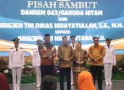 Wabup Lampung Tengah Hadiri Pisah Sambut Danrem 043/Garuda Hitam di Mahan Agung