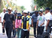 Bupati Lampung Tengah Tinjau Perbaikan Jalan Menuju Wisata Tirta Gangga