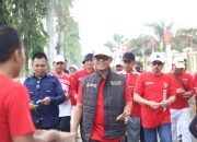 Bupati Ardito Wijaya Ikuti Jalan Sehat HUT Ke-80 RI Bersama Kemenag Lampung Tengah
