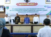 Pemkab Lampung Tengah dan BPJS Ketenagakerjaan Teken MoU Perlindungan Tenaga Kerja
