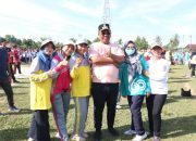 Wakil Bupati Lampung Tengah Hadiri Senam Bersama Dukung Gerakan Masyarakat Hidup Sehat di Seputih Raman