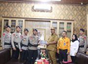 Wakil Bupati Lampung Tengah Terima Audiensi Resimen 1 Gegana Brimob Bahas Penguatan Keamanan Daerah