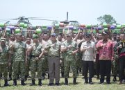 Gubernur Lampung dan Plt. Bupati Lampung Tengah Sambut Kunjungan Menhan RI