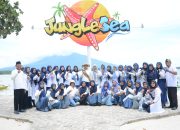 Plt Bunda PAUD Lampung Tengah Hadiri Halal Bihalal HIMPAUDI di Pantai Jungle Sea