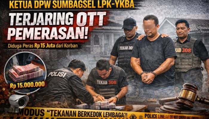 Diduga Peras Pelaku Usaha! Ketua DPW Sumbagsel LPK-YKBA Terjaring OTT Tekab 308 Polres Lampung Timur