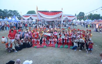 Parade Drumband Meriahkan HUT ke-80 Kabupaten Lampung Tengah