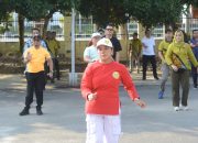 Plt Ketua TP PKK Lampung Tengah Hadiri Senam Sekinker Glowing Bersama di Bappeda