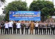 Plt Bupati Lampung Tengah Hadiri Apel Gelar Pasukan Operasi Patuh Krakatau 2026
